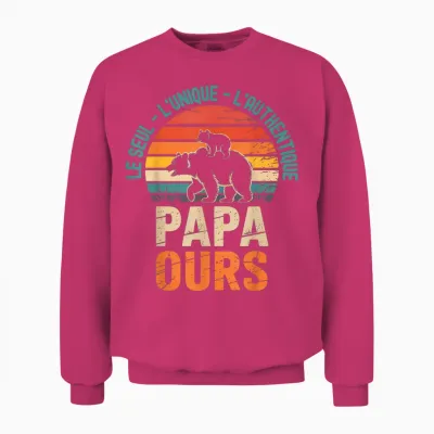 Dad Bear the Unique Authentic Funny Father's Day Gift Unisex Sweatshirt - Heliconia