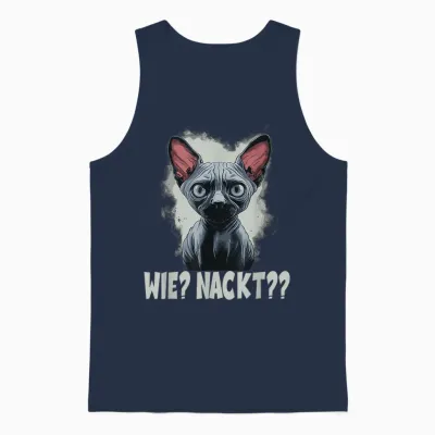Wie Nackt Nacktkatze Unisex Tank Top - Navy
