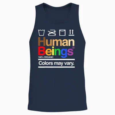 Human Beings 100 Organic Colors May Vary Unisex Tank Top - Navy