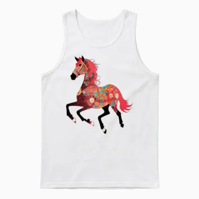 Horse Unisex Tank Top - White