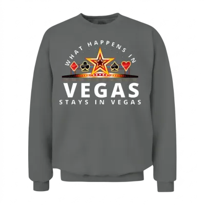 What Happens in Vegas Stays in Vegas Unisex Sweatshirt - Graphite Heather