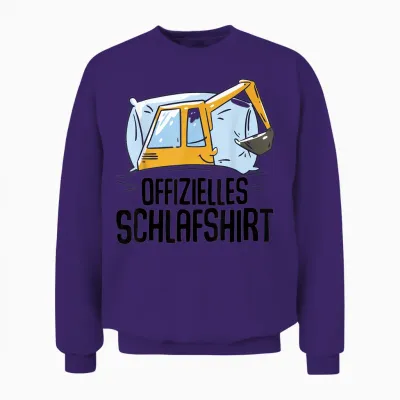 Bagger Offizielles Schlafshirt Schlafanzug Nachthemd Bagger Unisex Sweatshirt - Purple