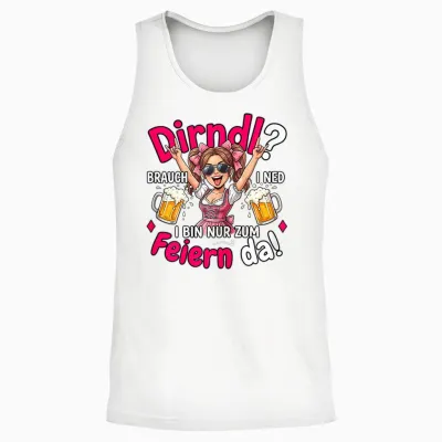 Passend Als Oktoberfest T-Shirt Damen Trachtenshirt Trachten Unisex Tank Top - White