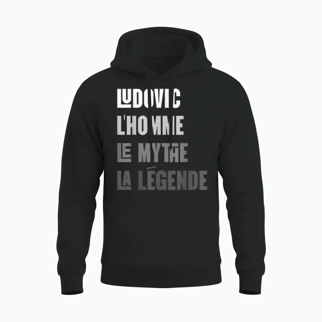 Ludovic Men's Myth Legend Custom Gift Ludovic Unisex Hoodie in Black