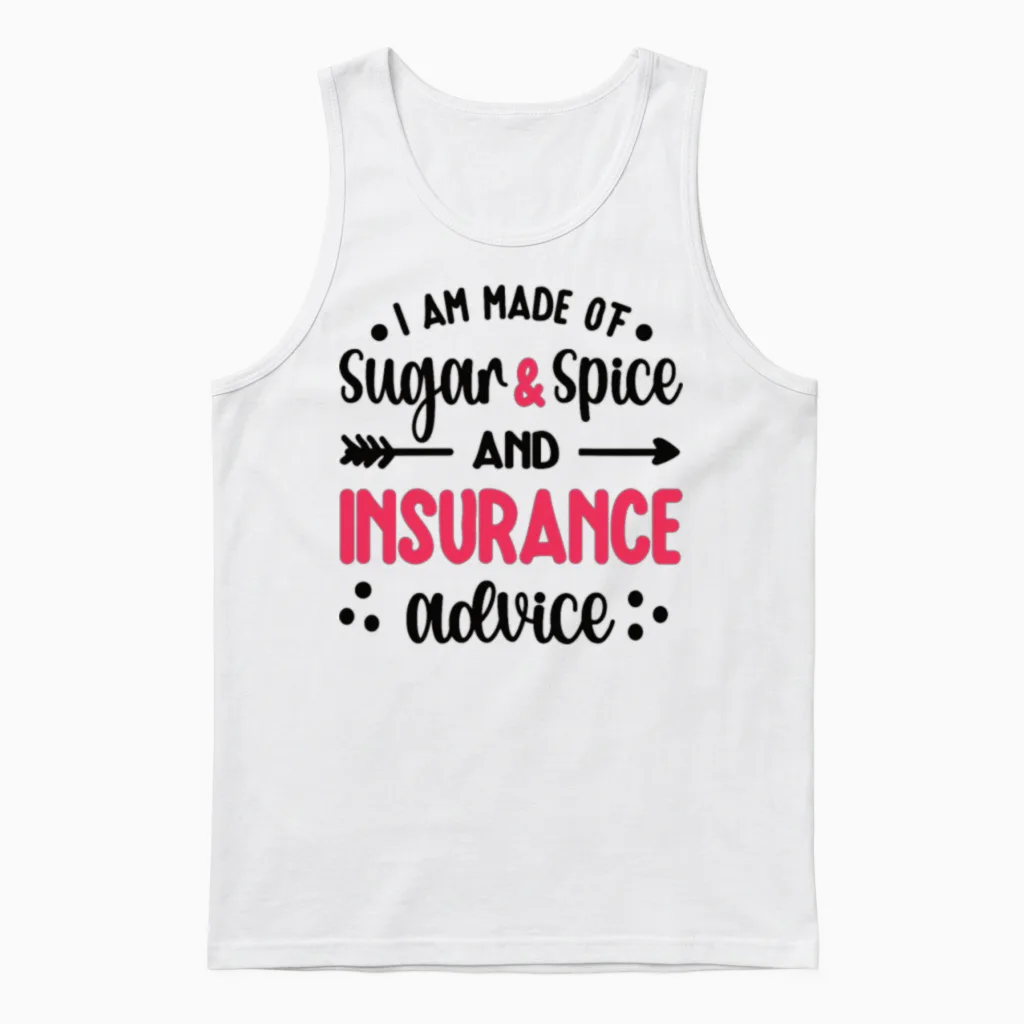 Insurance Agent Gifts for Women Insurance Broker Unisex Tank Top in White