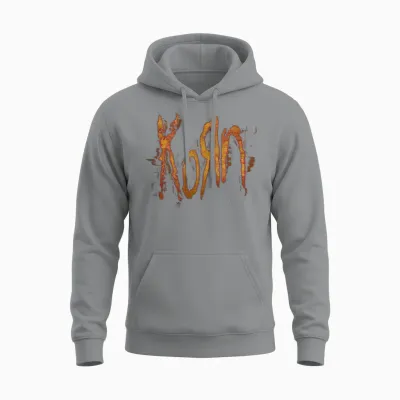 Korn Fire-Logo Unisex Hoodie - Sport Grey
