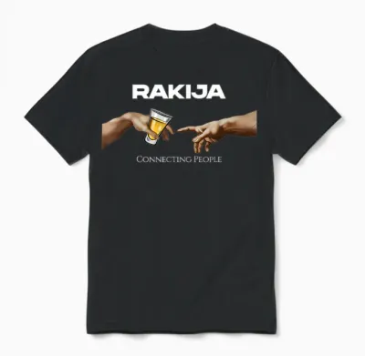 Rakija Connecting People Unisex T-Shirt - Black