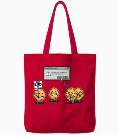 Deleting Cookies Is a Serious Threat Tote Bags - Red