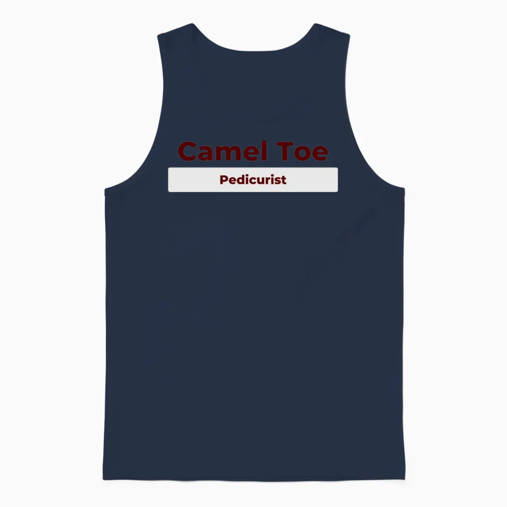 Camel Toe Pedicurist Unisex Tank Top in Navy