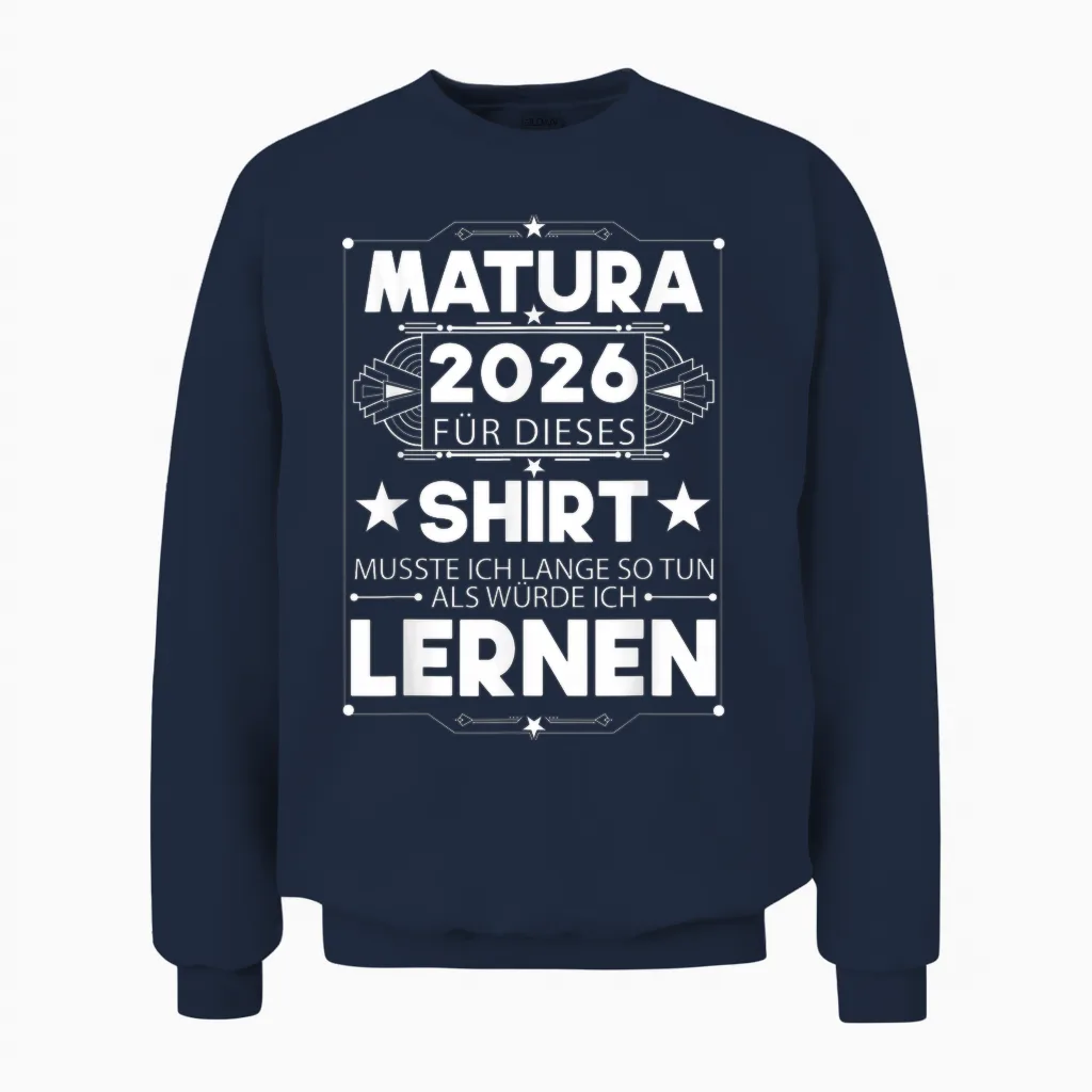 Matura 2026 | Maturant | Maturantin | Abschluss Absolventen Unisex Sweatshirt in Navy