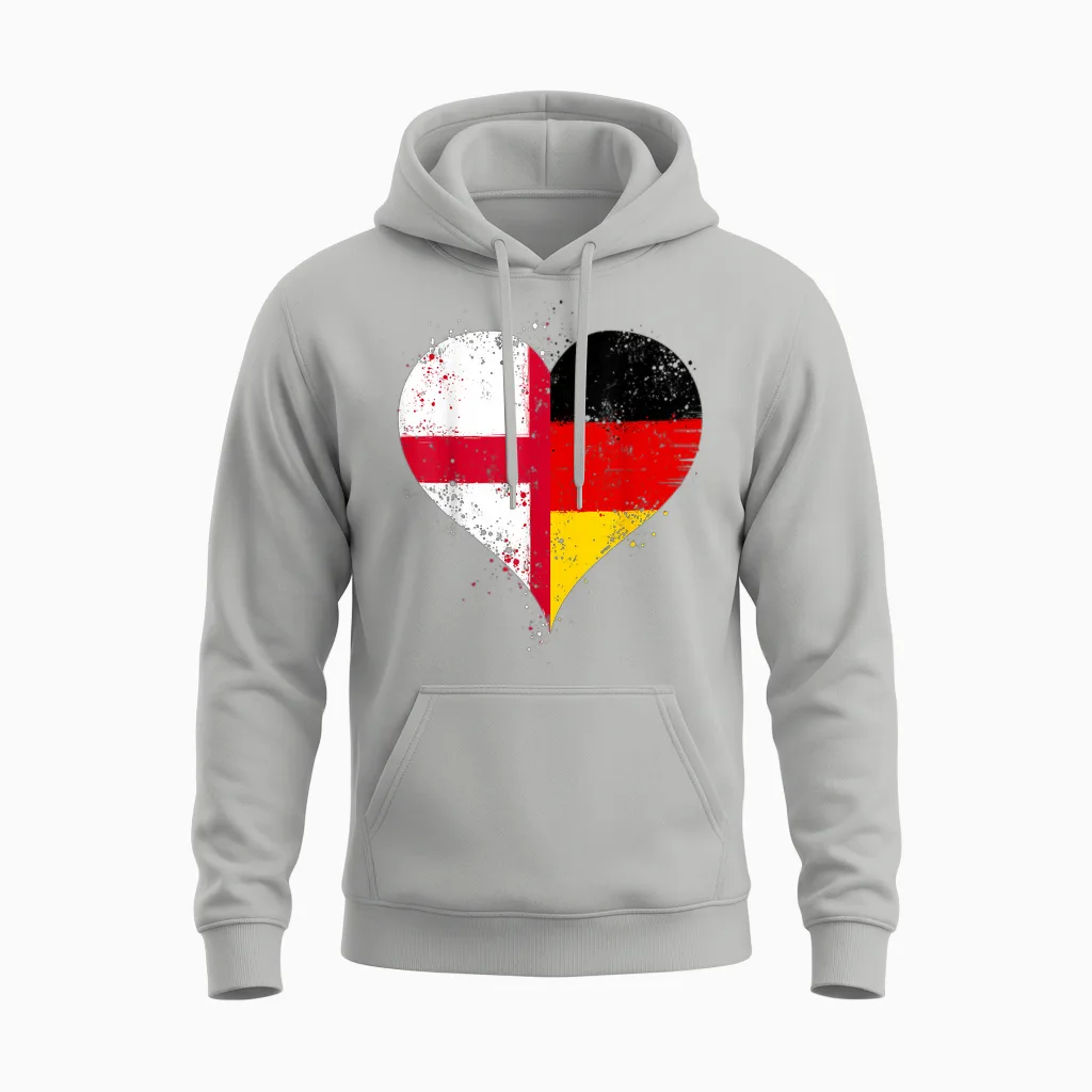 Coole Deutschland England Flagge Für Englisch Deutsch Stolz Unisex Hoodie in Ash