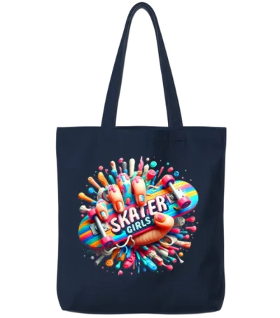 Skater Girls Tote Bags - Navy