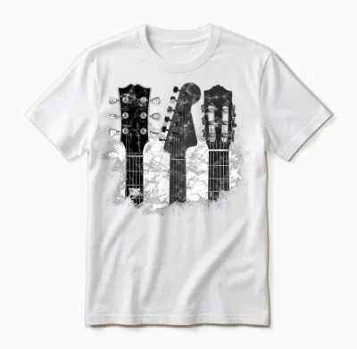 T-Shirt with German Text "guitarists" Unisex T-Shirt - White