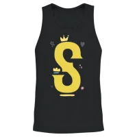 S This Is Letter S Capital First Letter in Your Unisex Tank Top - Black – 2