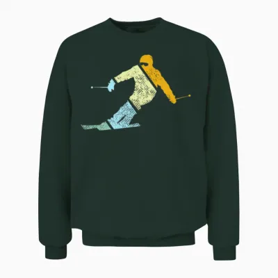Ski Retro Unisex Sweatshirt - Forest