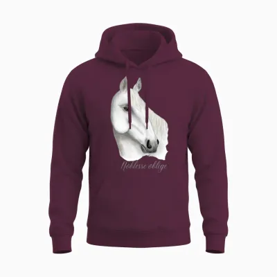 The White Horse Unisex Hoodie - Maroon