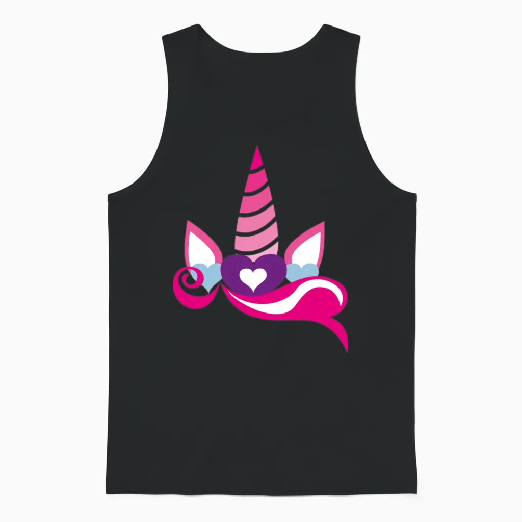Unicorn Unisex Tank Top in Black
