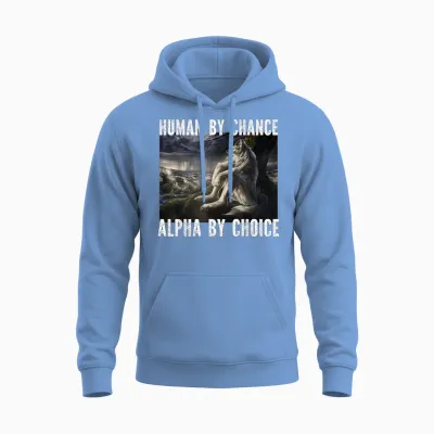 I Heart Werewolfs Alpha Funny Cringe Werewolf Wolf Meme T-Shirt, Black Unisex Hoodie - Carolina Blue