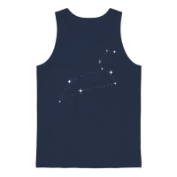 Leo Sign Constellation Unisex Tank Top - Navy – 1