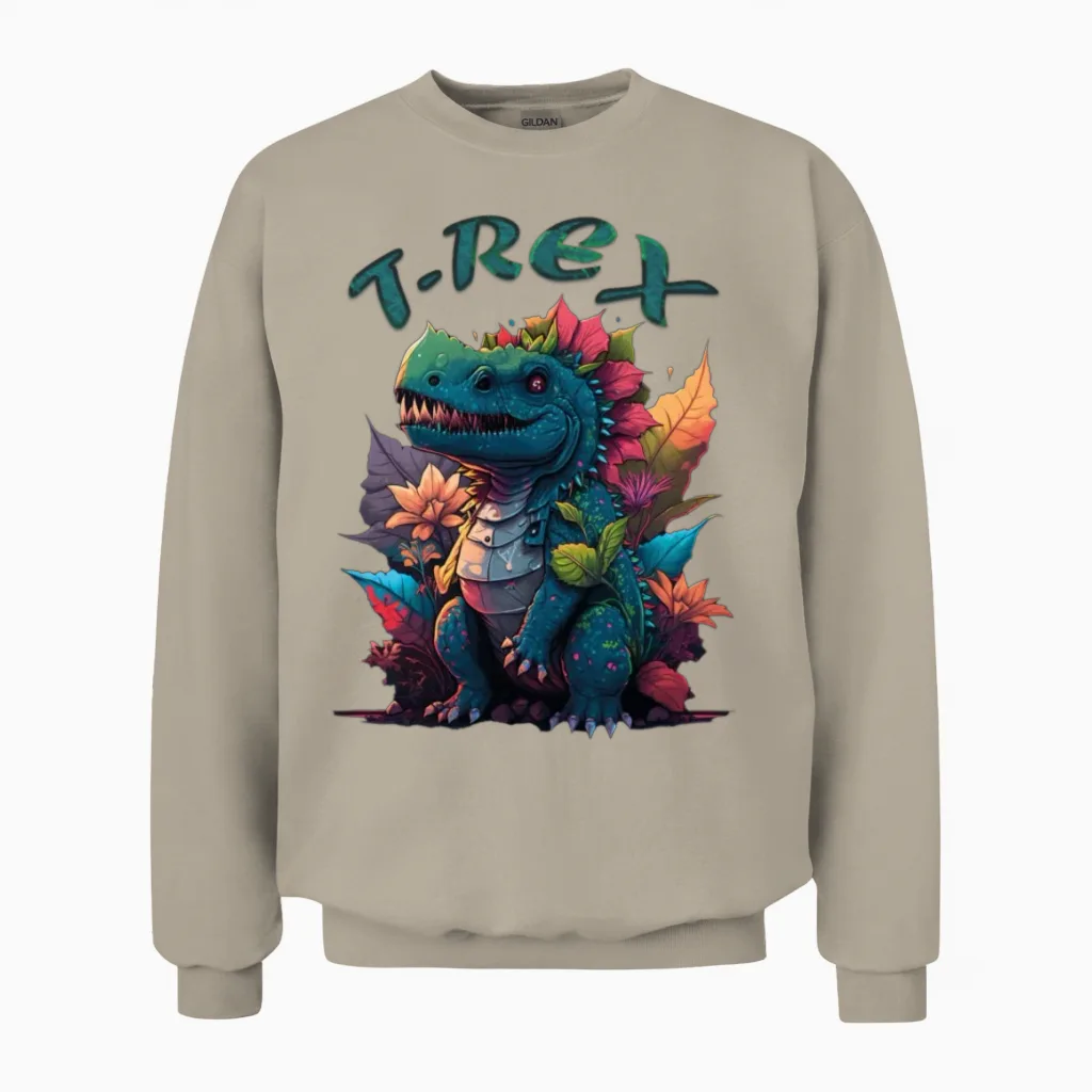 T-Rex Unisex Sweatshirt in Sand