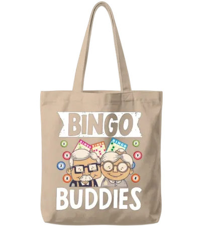 Bingo Buddies Funny Lucky Gambling Tote Bags - Natural