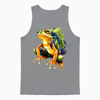 Frog Mountaineer / Hiking Frogs Unisex Tank Top - Sport Grey