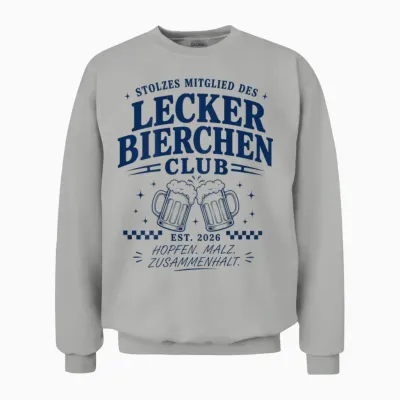 Lecker Bierchen Club Unisex Sweatshirt - Ash