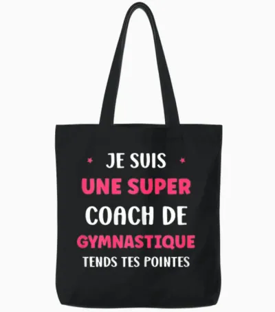Prof De Gym Humour Je Suis Une Super Coach De Gymnastique Tote Bags - Black