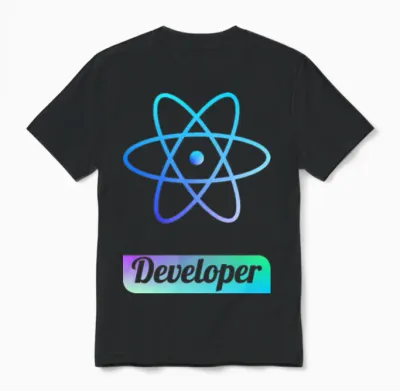 React Developer | Unique Design | Programmer Unisex T-Shirt - Black