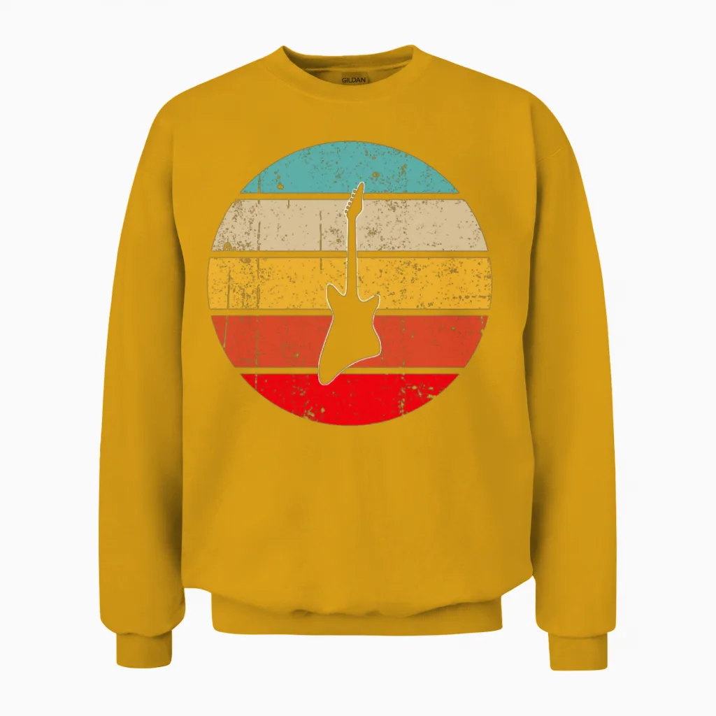 Eguitar Retro Unisex Sweatshirt in Gold