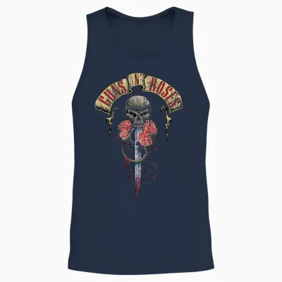 Guns N' Roses Dagger Skull Unisex Tank Top - Navy