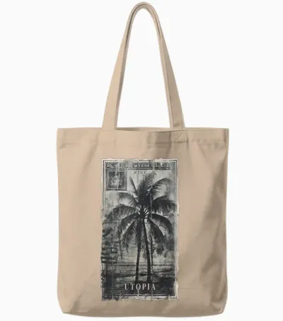 Palm Trees Palm Tree Beach Sea Sun Holiday Summer Tote Bags - Natural