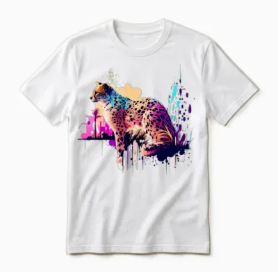 Guépard Unisex T-Shirt - White