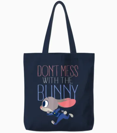 Disney Zootopia Judy Don't Mess with Her Graphic Tote Bags - Navy