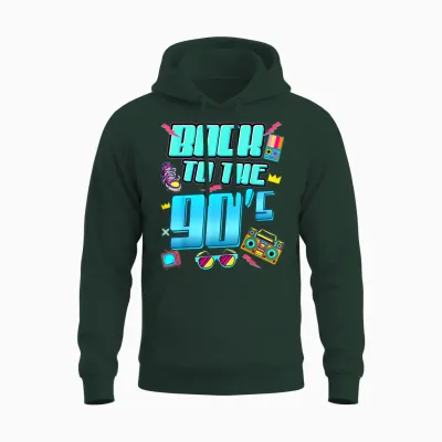 90er Jahre Outfit Damen Herren Back to the 90s Retro Party Unisex Hoodie - Forest
