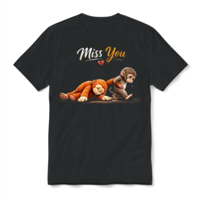 Punch the Monkey Unisex T-Shirt - Black