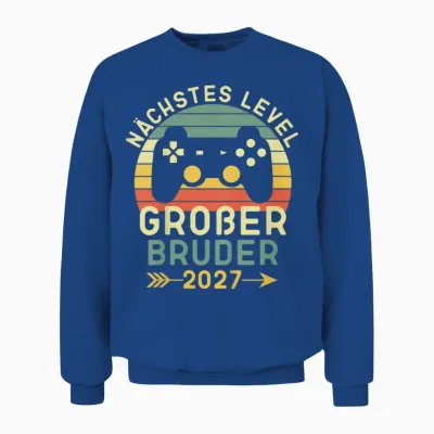 Kinder Nächstes Level Großer Bruder 2027, Großer Bruder 2027 Unisex Sweatshirt - Royal