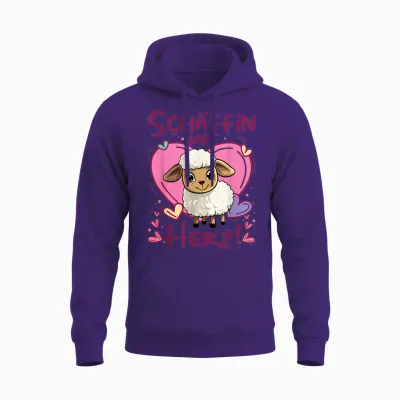 Schäfin Mit Herz | Chefin Mit Herz - Schäffin Unisex Hoodie - Purple