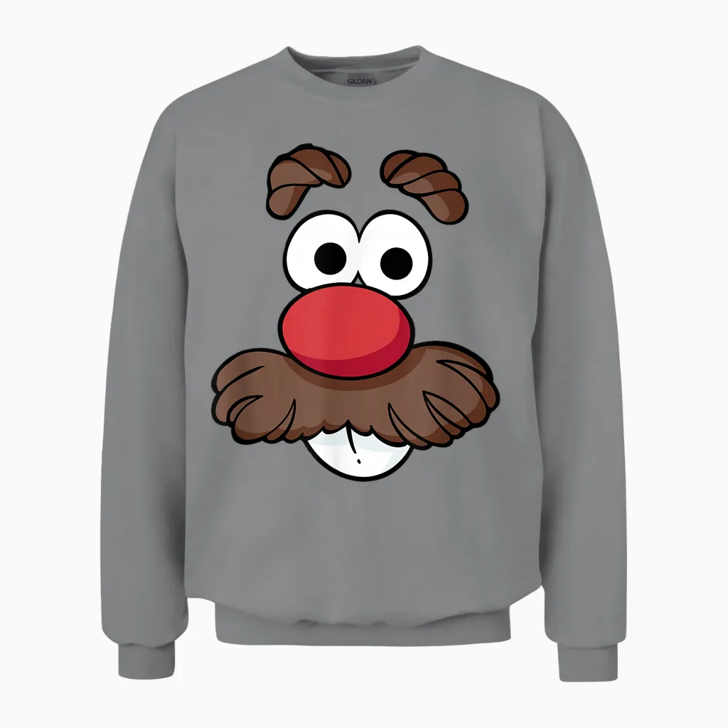 Mr. Potato Head Halloween Big Face Unisex Sweatshirt in Sport Grey