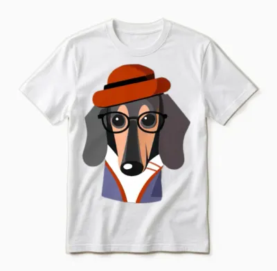 Retro Dachshund Lady Dog Lover Retro Unisex T-Shirt - White