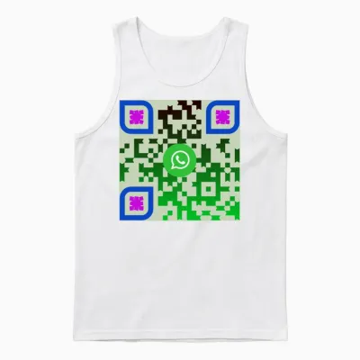 Qr Code 1 Unisex Tank Top - White