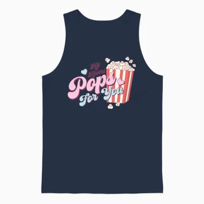 Retro Valentine Nostalgia Unisex Tank Top - Navy
