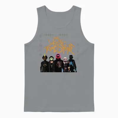 The Living Tombstone Unisex Classic Cartoon T-Shirt - Black, Small Unisex Tank Top - Sport Grey