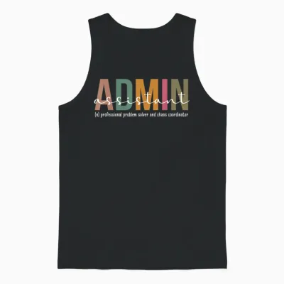 Funny Admin Assistant Definition Administrative Assistant Unisex Tank Top - Black
