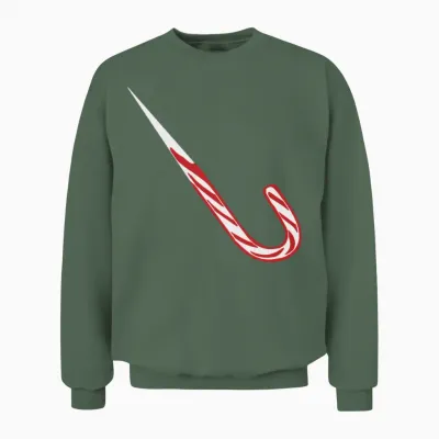 Candy Cane Shiv Unisex Sweatshirt - Military Green