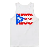Puerto Rico Unisex Tank Top - White – 1