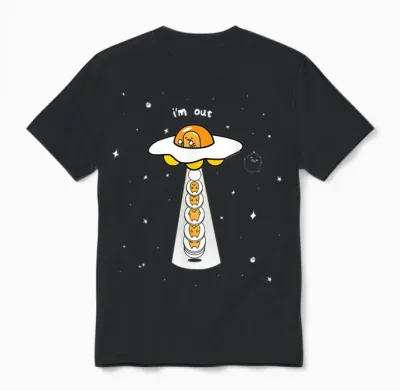 Gudetama Spaced Out Unisex T-Shirt - Black