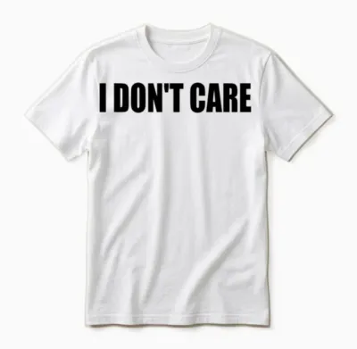 I Dont Care Unisex T-Shirt - White