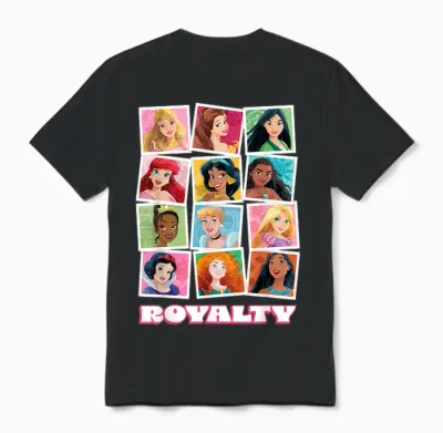 Disney Princess Photos Royalty Portrait Picture Collection T-Shirt, Black, S Unisex T-Shirt - Black