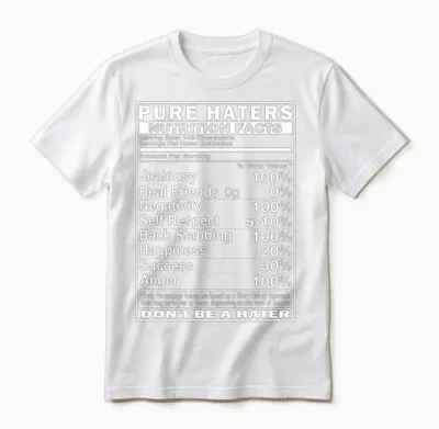 Pure Haters Facts Unisex T-Shirt - White